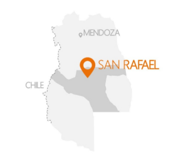 Ubicación de San Rafael en Mendoza